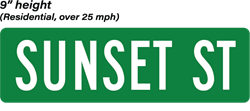 Street Name Metal Sign 24 x 9, Dbl-sided, Reflective, Green Blue Brown or White, Various Sizes, Holes, Overlaminate Y/N, Quality Materials, Long Life 9 inch street name sign,reflective street name sign,road name sign,reflective road name sign,custom street name sign,custom road name sign,personal street name sign,personal road name sign,single side street name sign,single side road name sign,high reflective street road name sign,high intensity street name sign,high intensity road name sign,hi intensity street name sign,hi intensity road name sign,green blue street name sign, brown white street name sign,cheap street name sign,affordable street name sign,inexpensive street name sign,quality street name sign,long lasting life street name sign,18 24 30 36 inch street name sign,budget street name sign,value street name sign,flat blade street name sign,street name sign with border