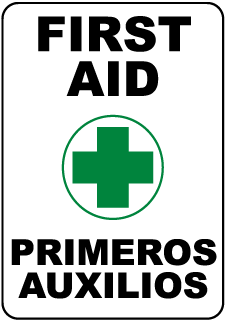 First Aid - Bilingual/Spanish Metal Sign, Reflective/Non, Various Sizes, Holes, Overlaminate Y/N, Quality Materials, Long Life first aid bilingual spanish sign,aluminum first aid bilingual spanish sign,metal first aid bilingual spanish sign,reflective first aid bilingual spanish sign,non-reflective first aid bilingual spanish sign,12 18 24 first aid bilingual spanish sign,hi high intensity first aid bilingual spanish sign,engineer grade first aid bilingual spanish sign,good price first aid bilingual spanish sign,best price first aid bilingual spanish sign,long-lasting first aid bilingual spanish sign,quality first aid bilingual spanish sign,good value first aid bilingual spanish sign,best value first aid bilingual spanish sign,