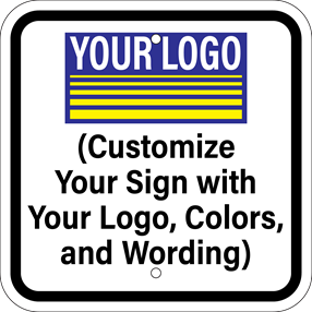 Custom Metal Square Sign, Upload Your Logo/Artwork, Aluminum/Polymetal, Reflective, Pre-punched Holes, Overlaminate Option, Quality for Long Life